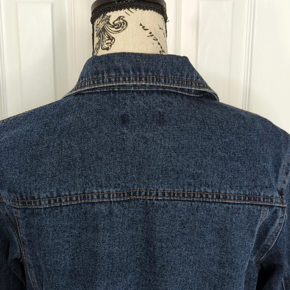 Jones New York Blue Jean Jacket, Dark Wash Size M - Picture 8 of 11